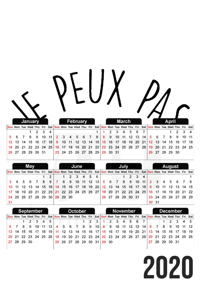  Je peux pas jai camping car para A3 Photo Calendar 30x43cm