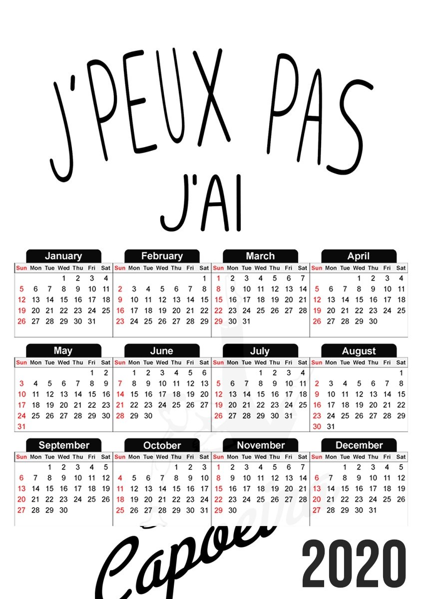  Je peux pas jai Capoeira para A3 Photo Calendar 30x43cm