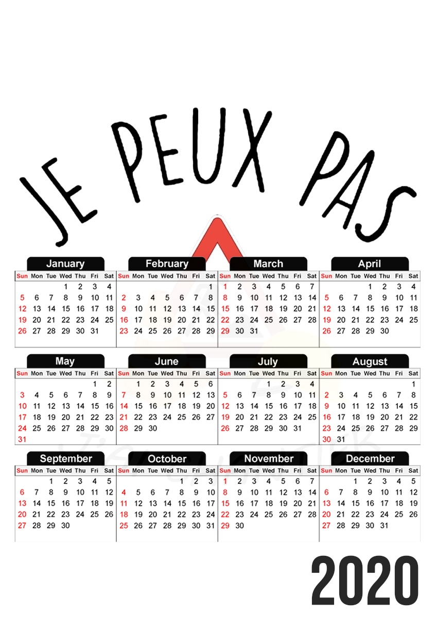  Je peux pas j'ai chantier para A3 Photo Calendar 30x43cm