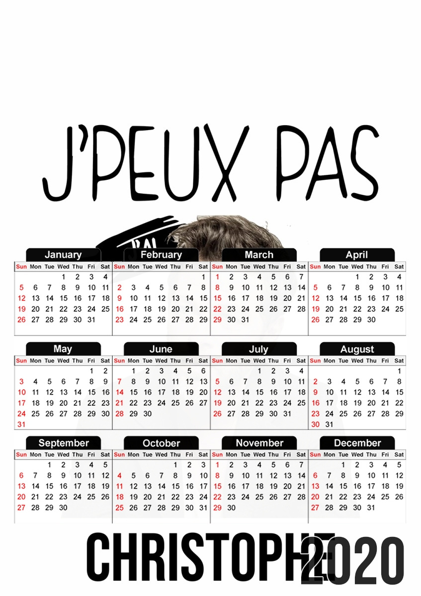  Je peux pas jai christophe mae para A3 Photo Calendar 30x43cm