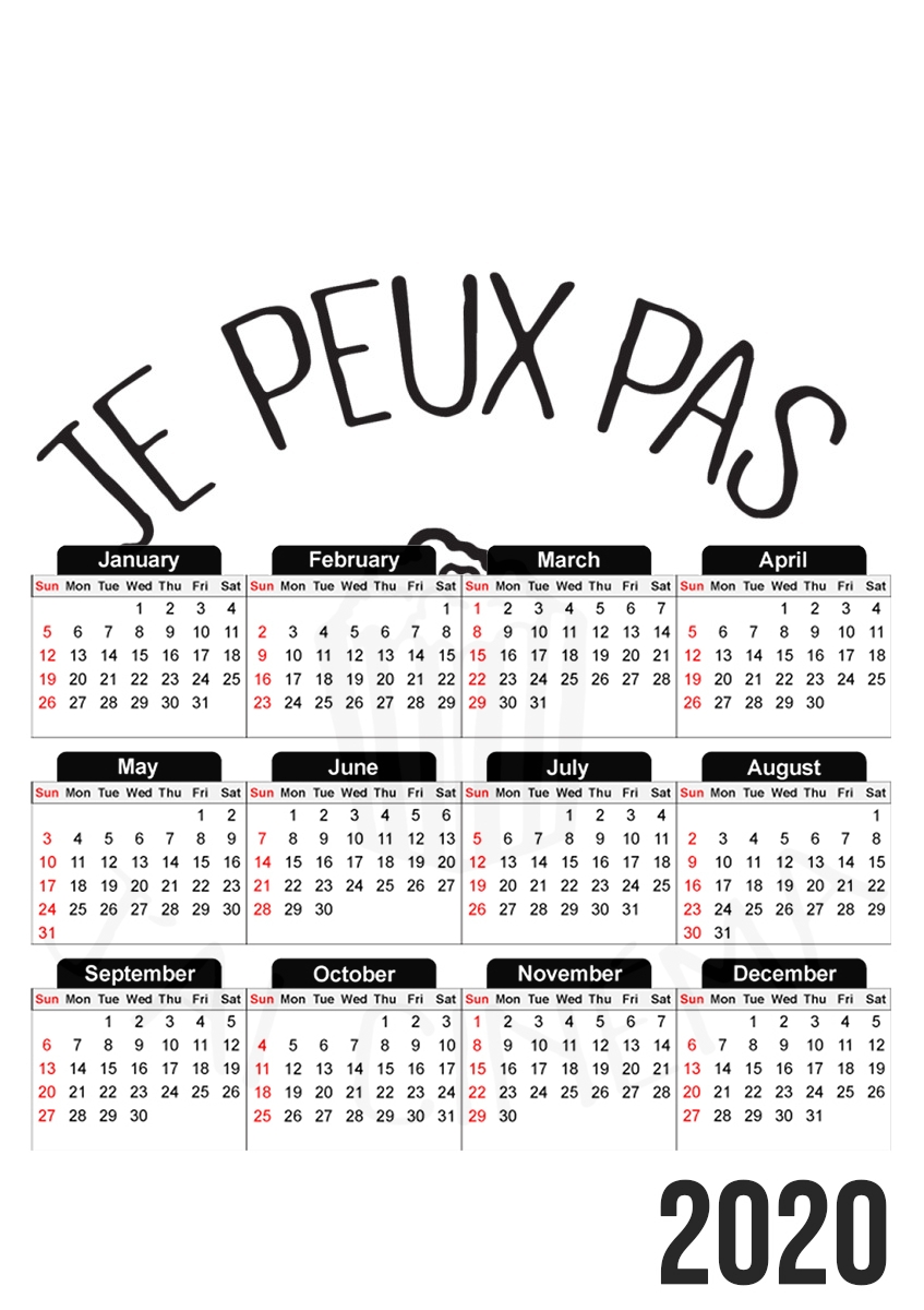  Je peux pas jai cinema para A3 Photo Calendar 30x43cm