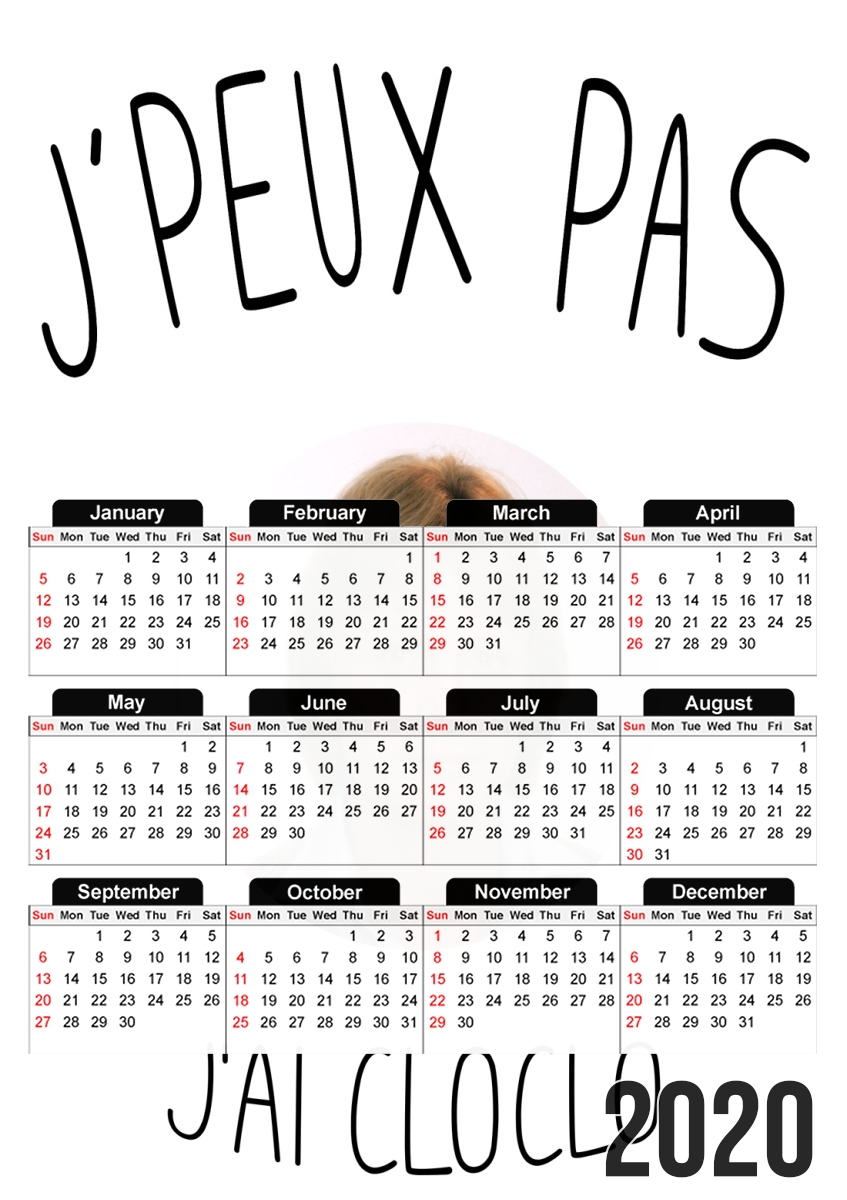  Je peux pas jai Cloclo Claude Francois para A3 Photo Calendar 30x43cm