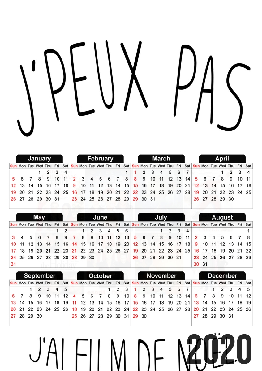  Je peux pas jai film de noel para A3 Photo Calendar 30x43cm