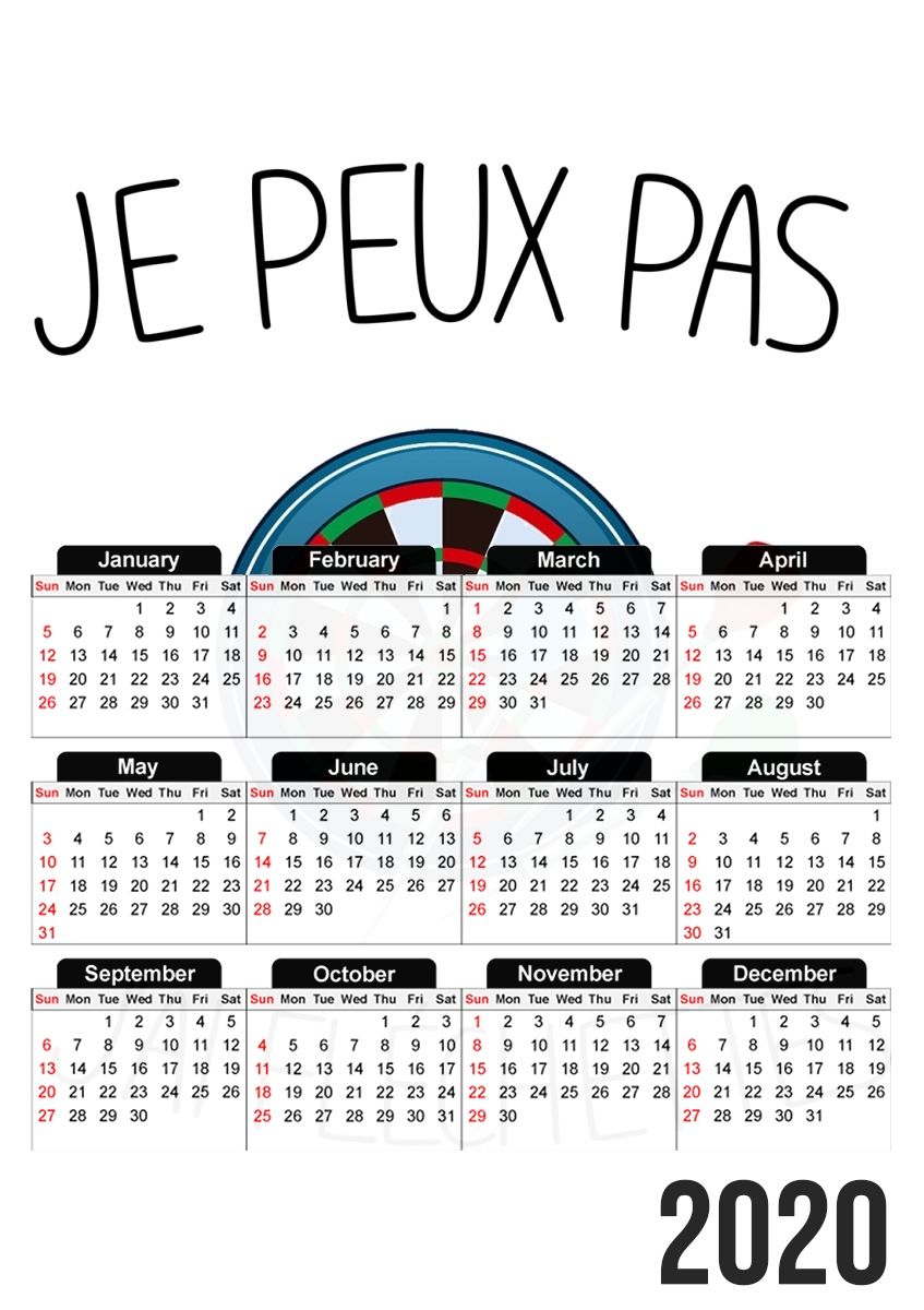  Je peux pas jai flechettes para A3 Photo Calendar 30x43cm