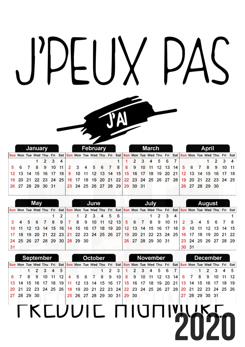  Je peux pas jai Freddie Highmore Collage photos para A3 Photo Calendar 30x43cm