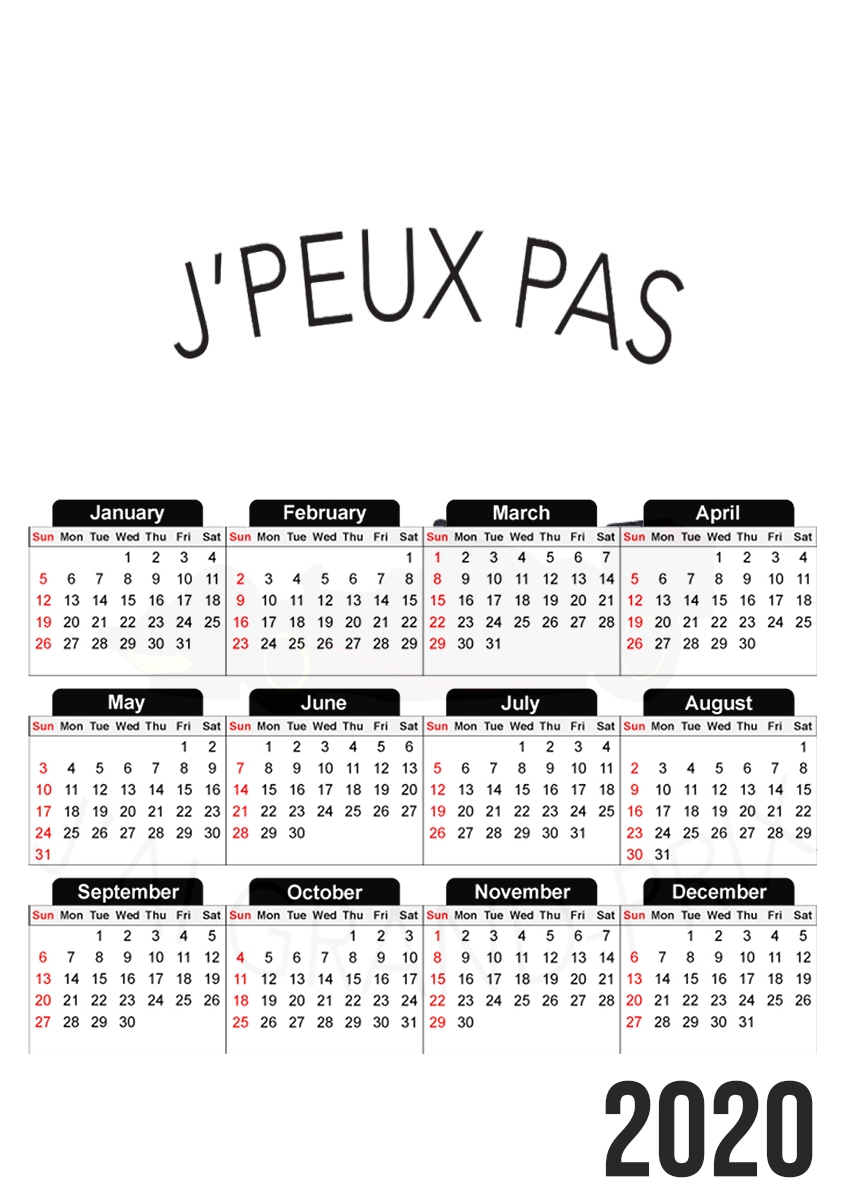  Je peux pas jai grand prix para A3 Photo Calendar 30x43cm