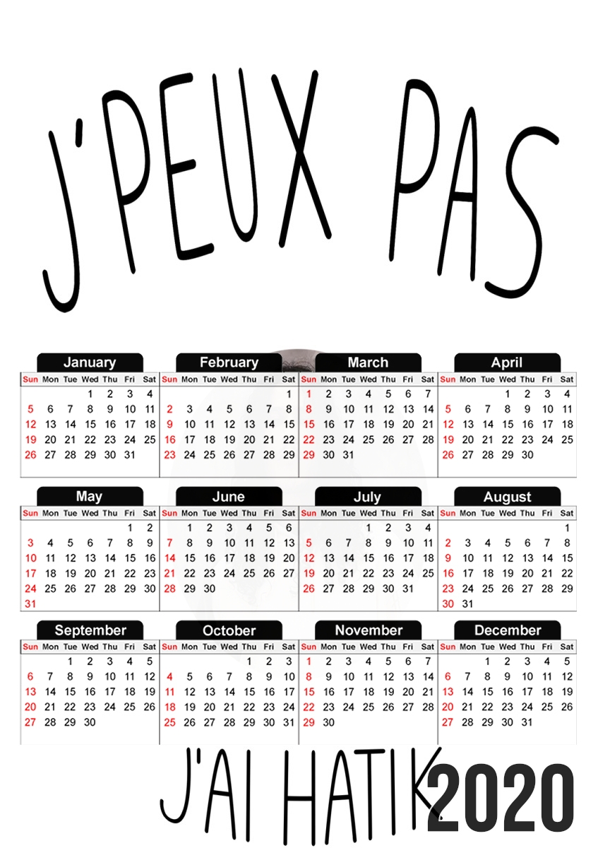  Je peux pas jai Hatik para A3 Photo Calendar 30x43cm