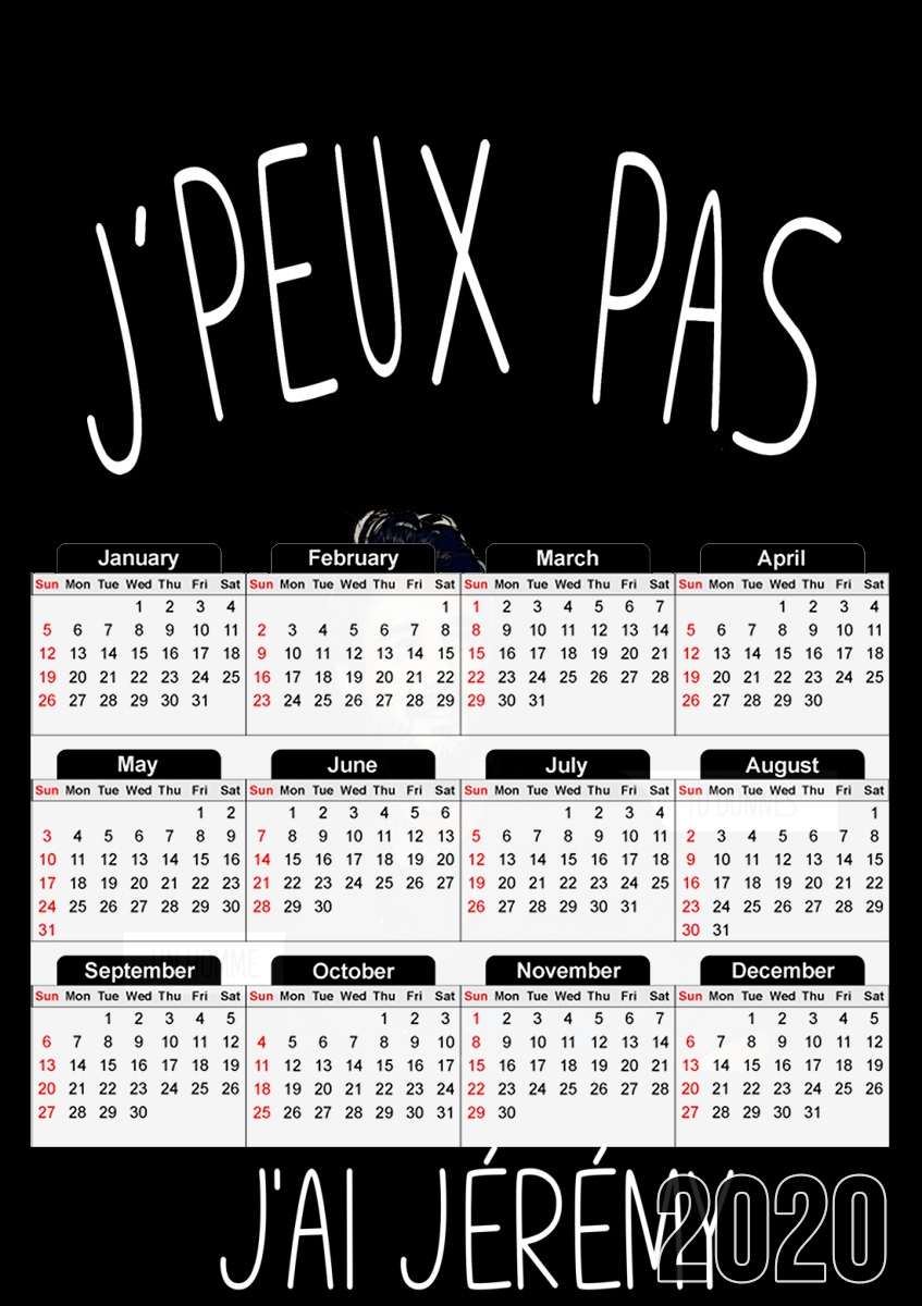  Je peux pas jai jeremy para A3 Photo Calendar 30x43cm