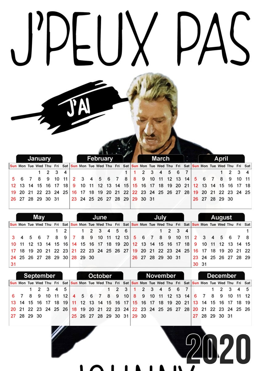  Je peux pas jai Johnny para A3 Photo Calendar 30x43cm