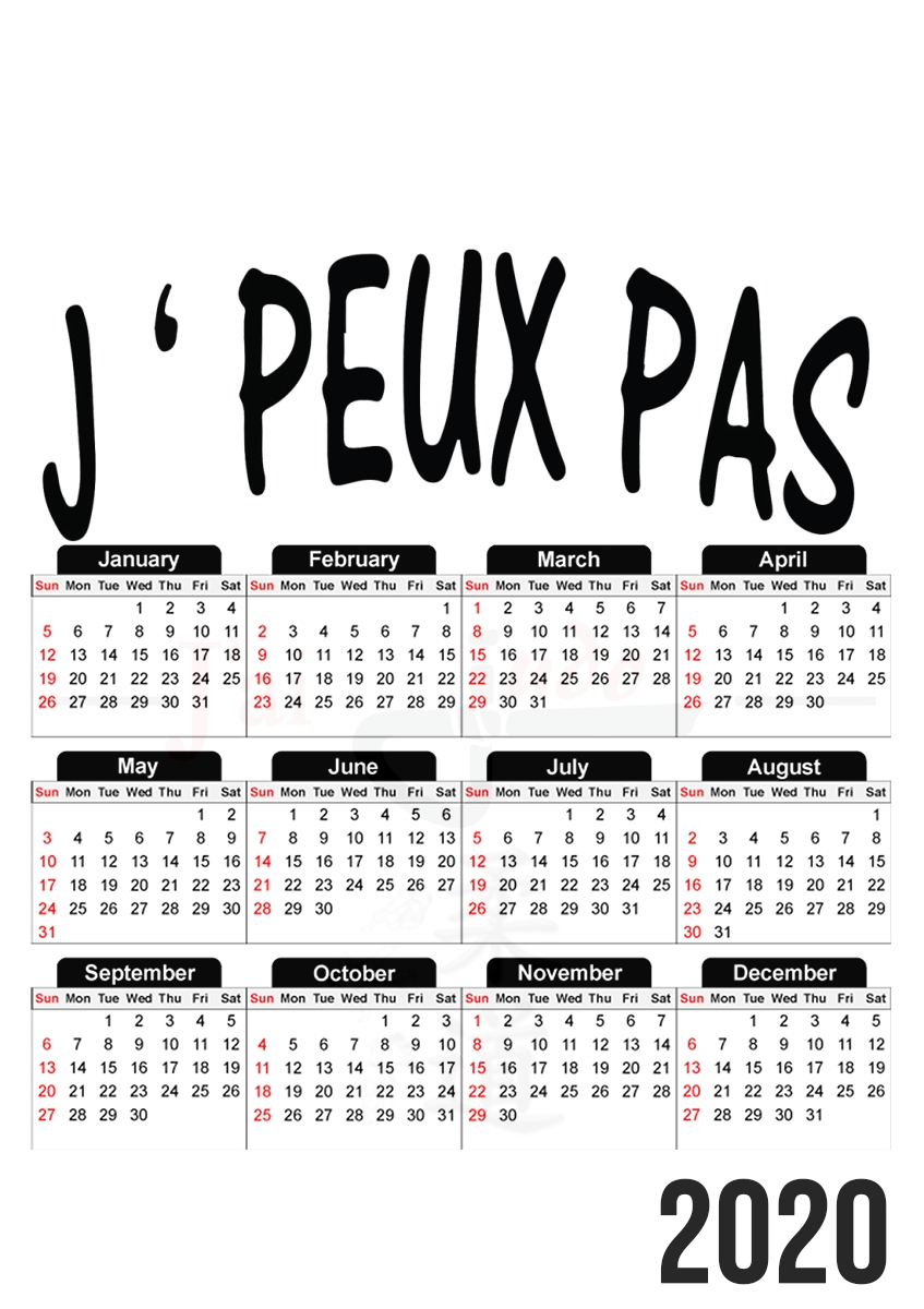  Je peux pas jai judo para A3 Photo Calendar 30x43cm