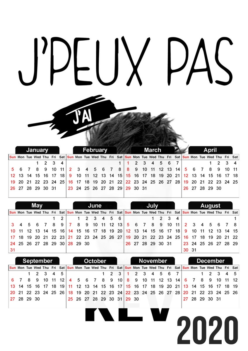  Je peux pas jai Kev Adams para A3 Photo Calendar 30x43cm