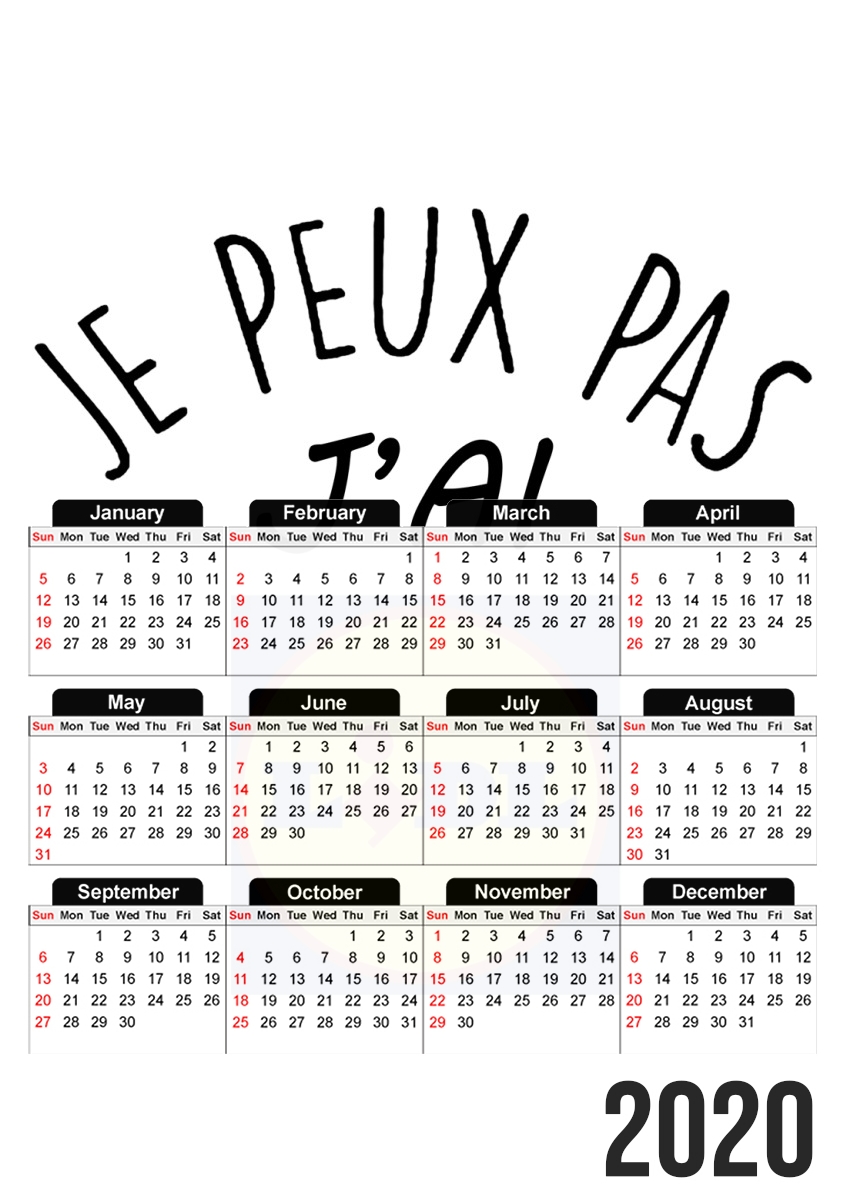  Je peux pas jai LIDL para A3 Photo Calendar 30x43cm