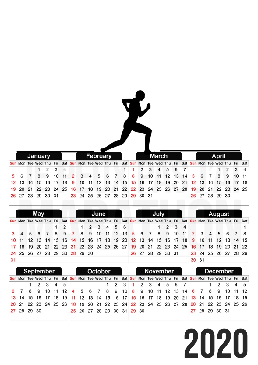  Je peux pas jai marathon para A3 Photo Calendar 30x43cm