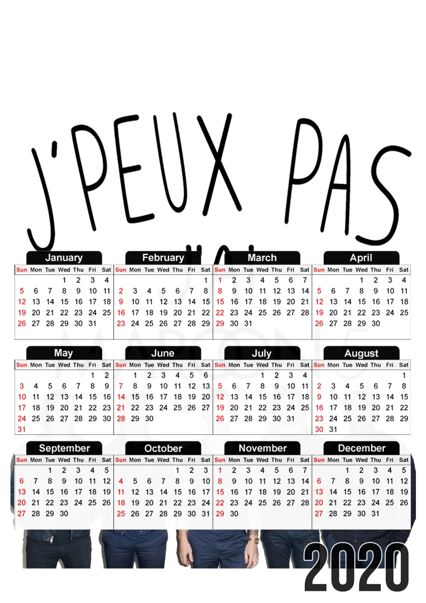  Je peux pas jai Maroon 5 para A3 Photo Calendar 30x43cm