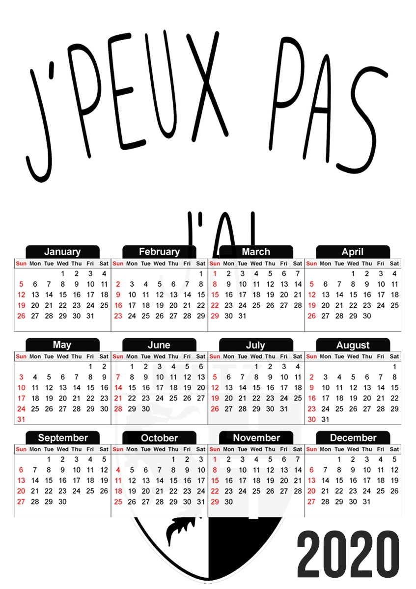  Je peux pas jai Metz para A3 Photo Calendar 30x43cm