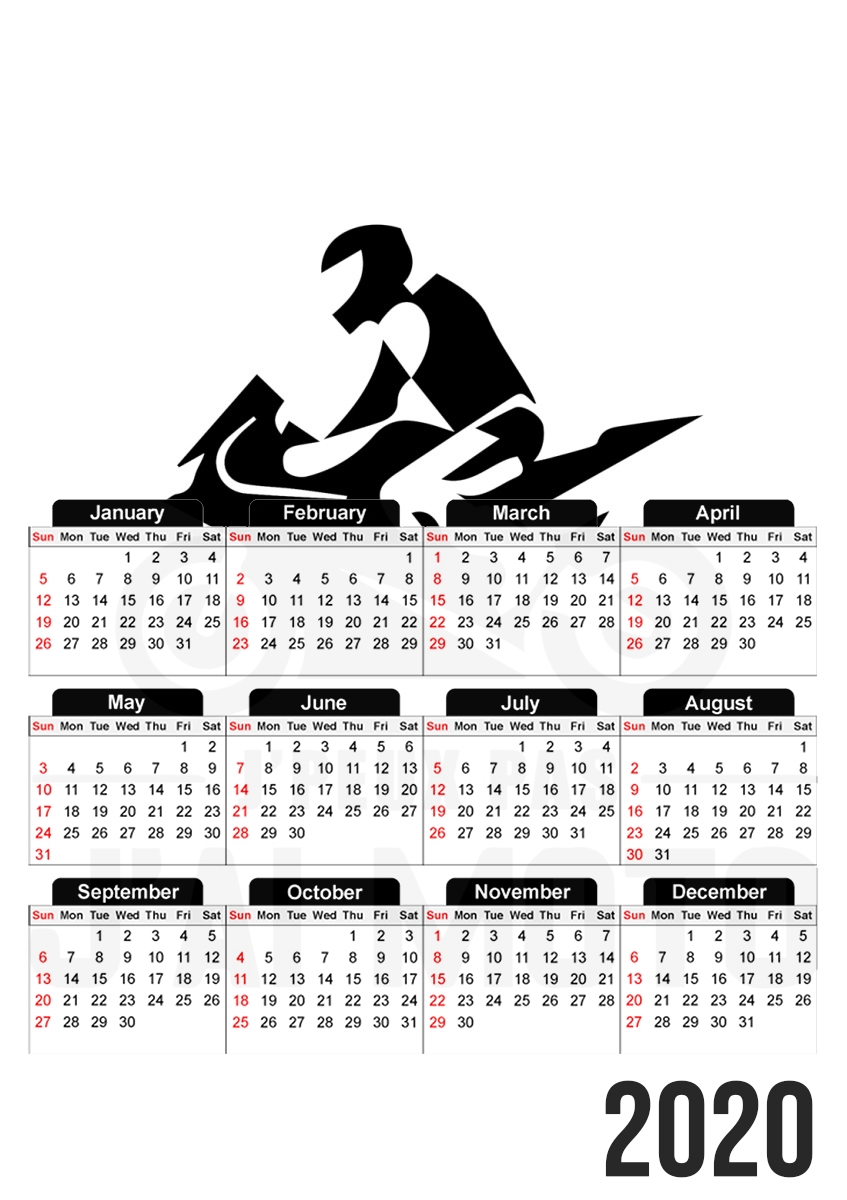  Je peux pas jai moto para A3 Photo Calendar 30x43cm