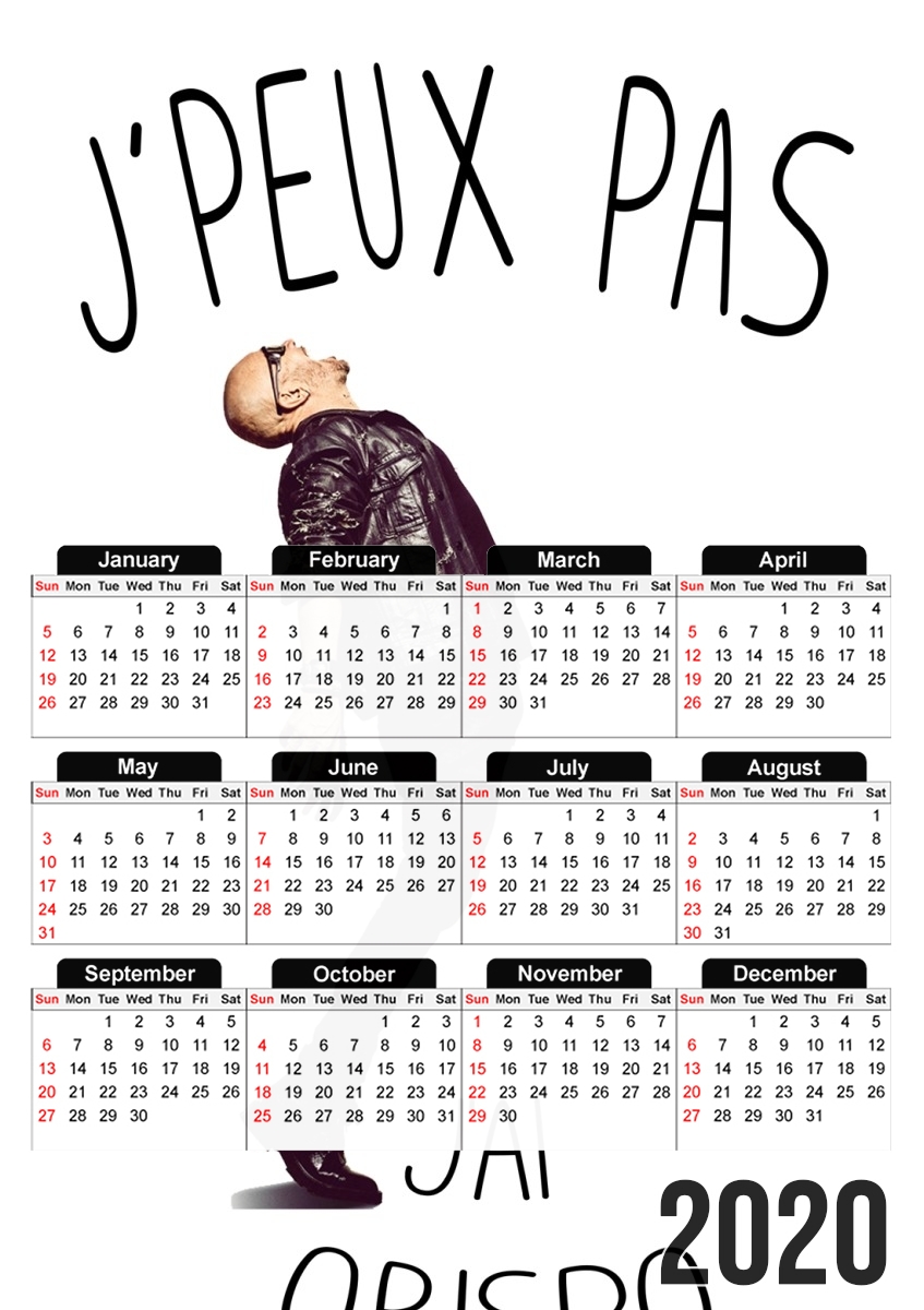  Je peux pas jai obispo para A3 Photo Calendar 30x43cm