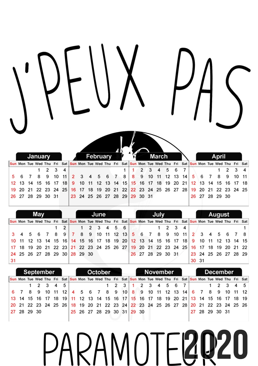  Je peux pas jai paramoteur para A3 Photo Calendar 30x43cm