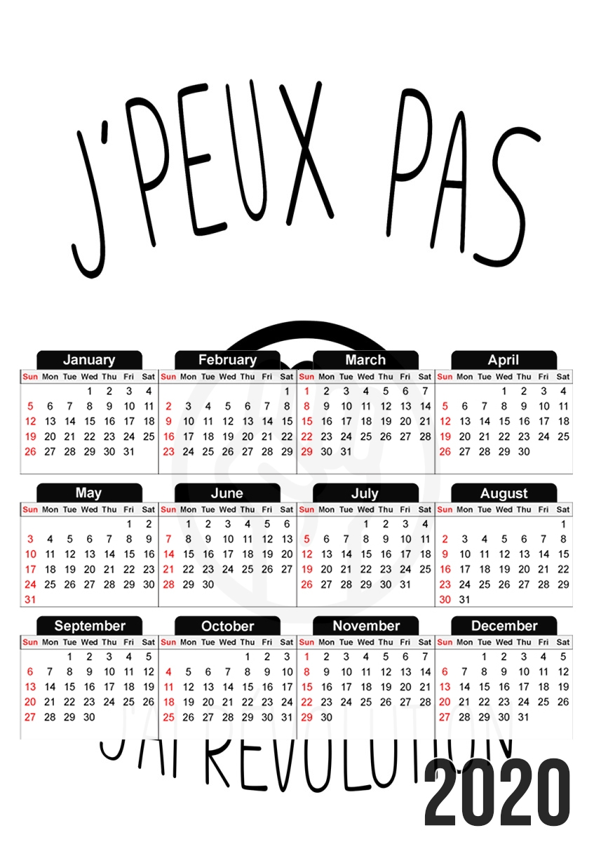  Je peux pas jai revolution para A3 Photo Calendar 30x43cm