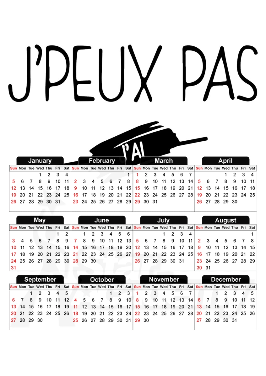  Je peux pas jai Star Academy para A3 Photo Calendar 30x43cm