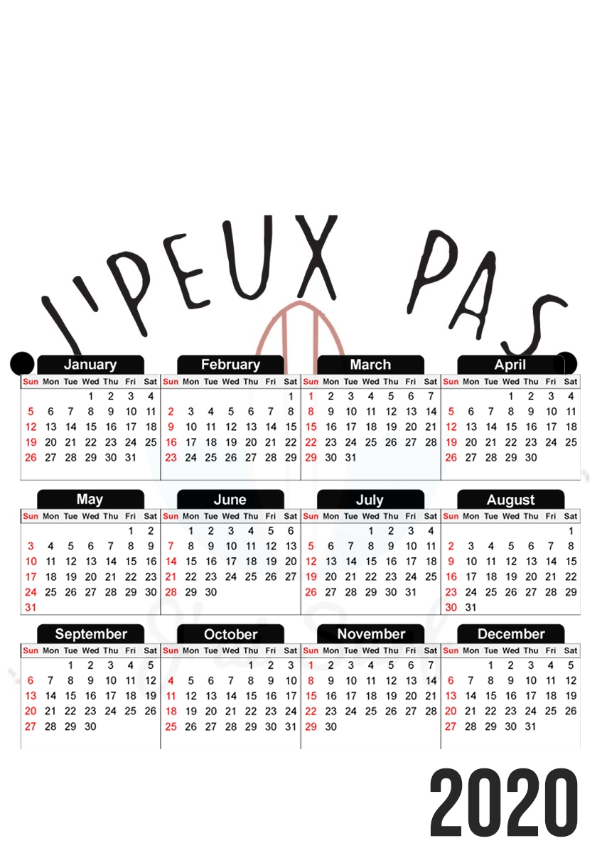  Je peux pas jai surf para A3 Photo Calendar 30x43cm