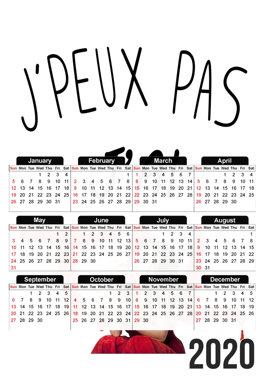  Je peux pas jai TAL para A3 Photo Calendar 30x43cm