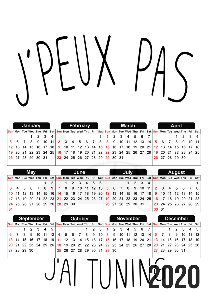  Je peux pas jai tuning para A3 Photo Calendar 30x43cm