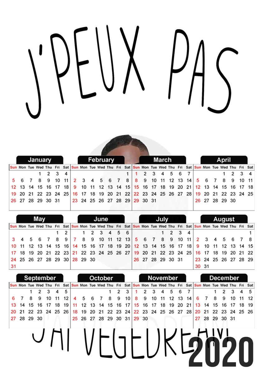  Je peux pas jai Vegedream para A3 Photo Calendar 30x43cm