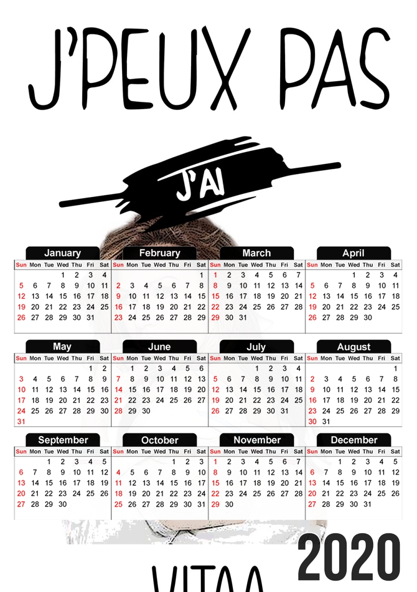  Je peux pas jai Vitaa para A3 Photo Calendar 30x43cm