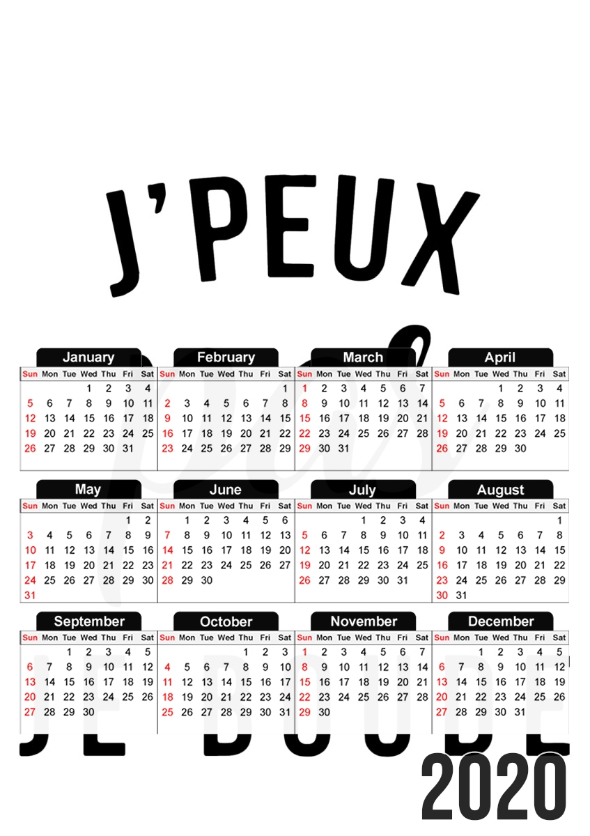  Je peux pas je boude para A3 Photo Calendar 30x43cm