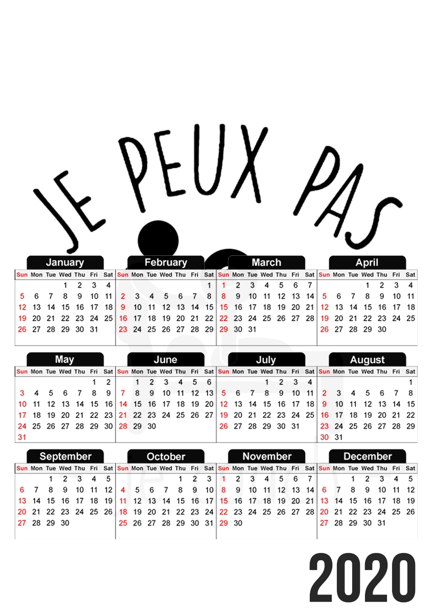  Je peux pas je coach para A3 Photo Calendar 30x43cm