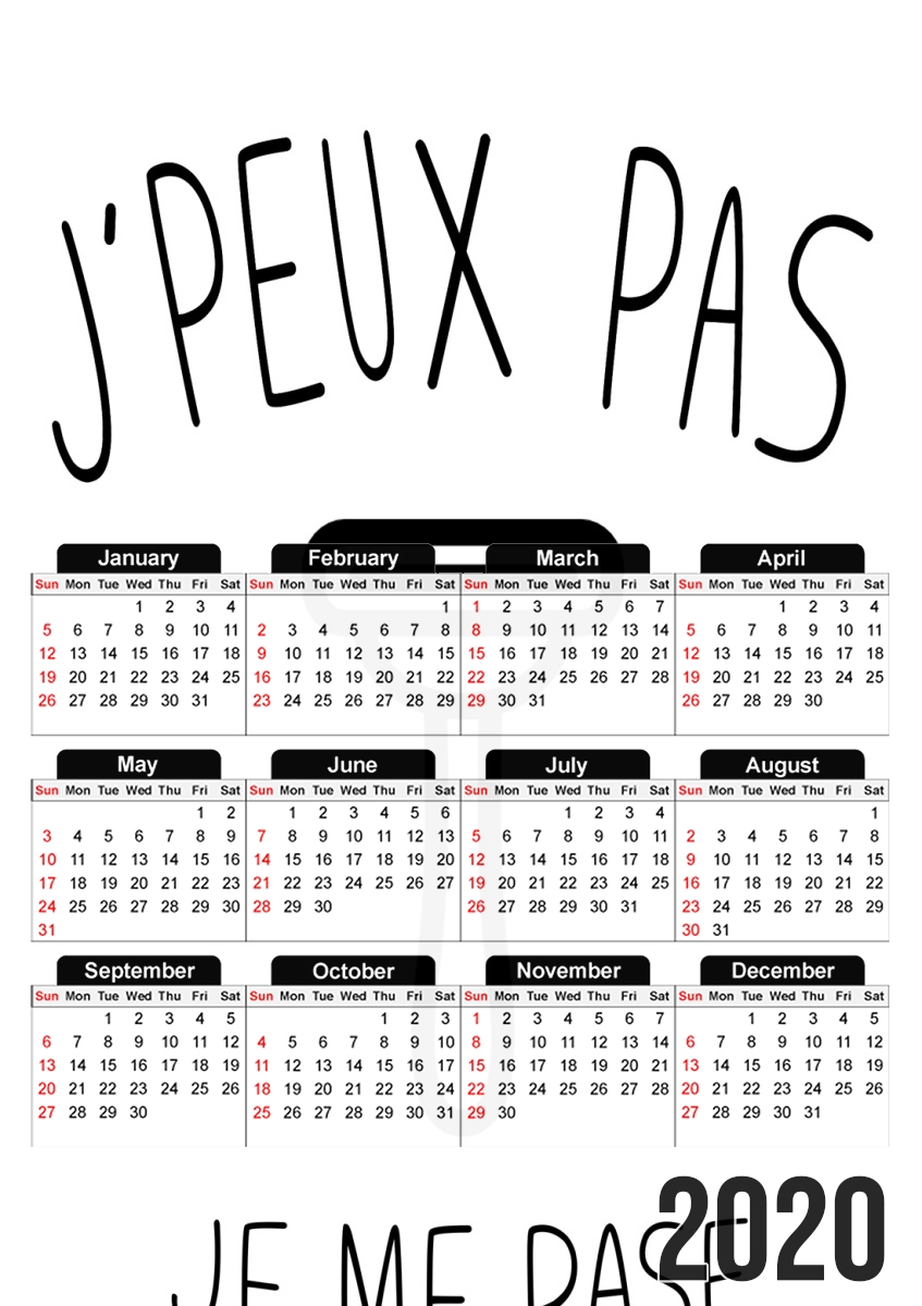  Je peux pas je me rase para A3 Photo Calendar 30x43cm