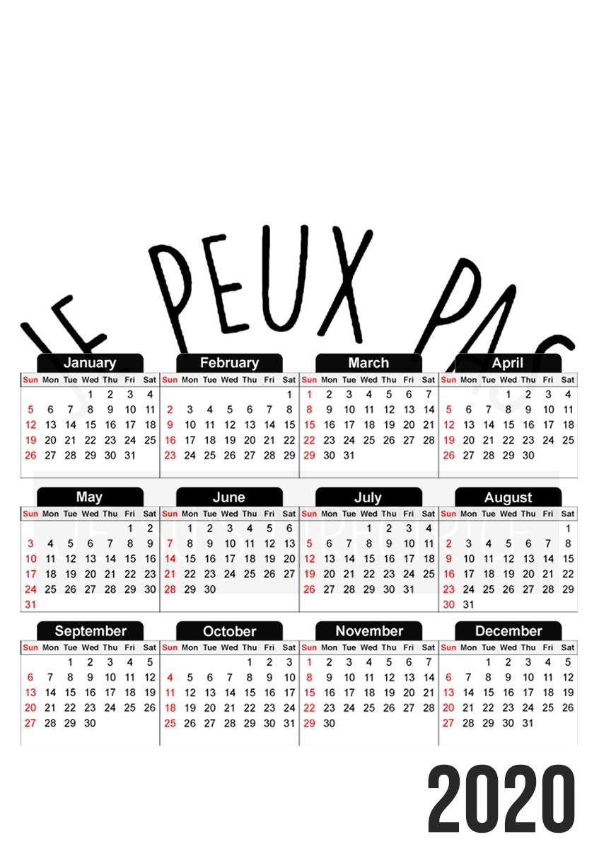  Je peux pas je suis directrice para A3 Photo Calendar 30x43cm