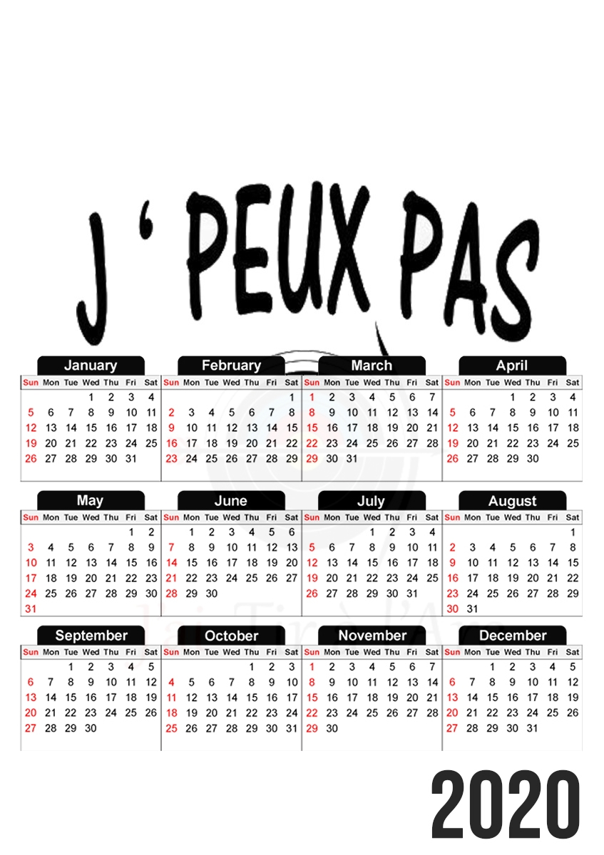  Je peux pas je tire a larc para A3 Photo Calendar 30x43cm