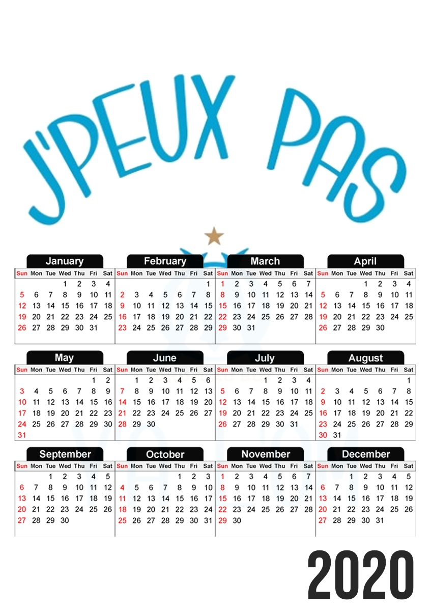  Je peux pas ya lom para A3 Photo Calendar 30x43cm