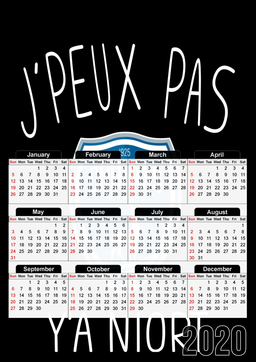  Je peux pas ya niort para A3 Photo Calendar 30x43cm