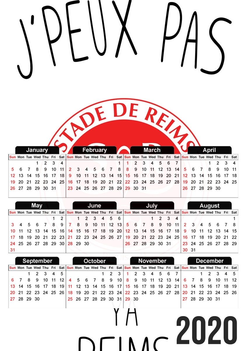  Je peux pas ya Reims para A3 Photo Calendar 30x43cm