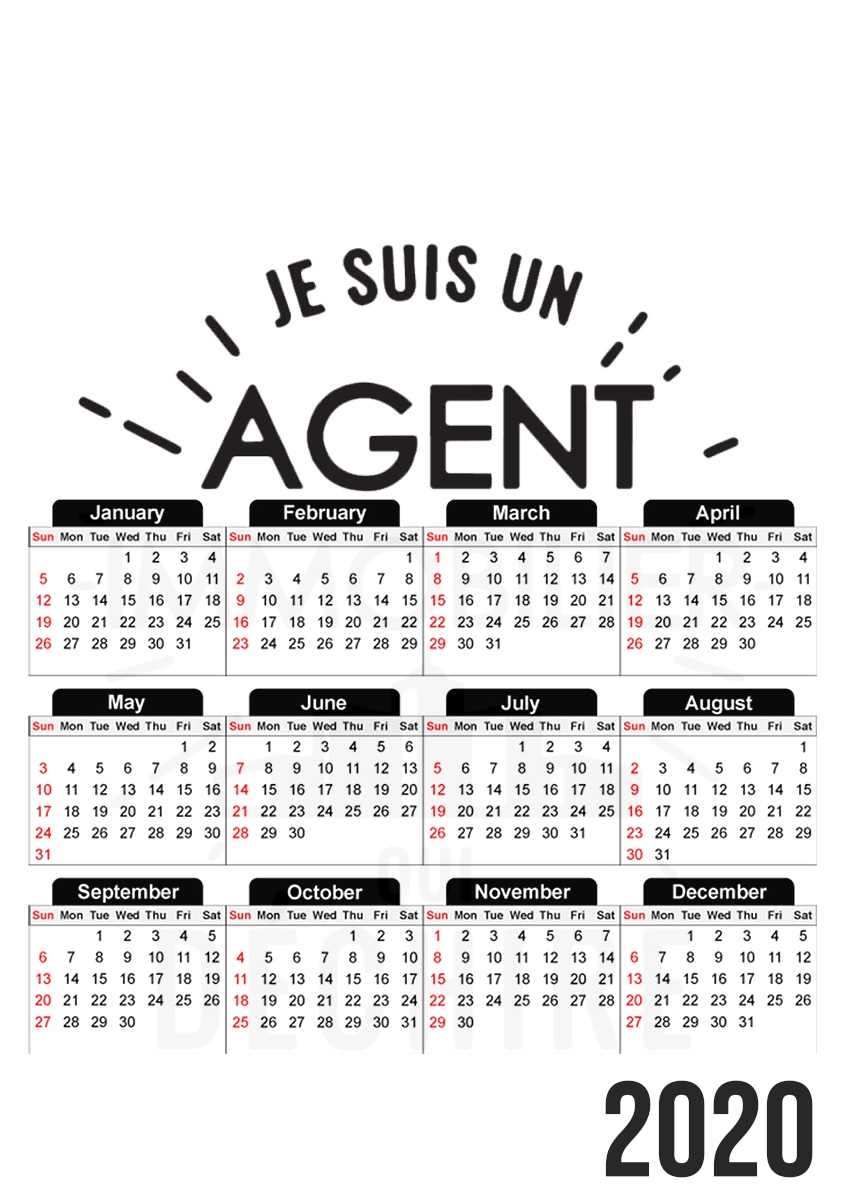  Je suis un agent immobilier qui dechire para A3 Photo Calendar 30x43cm