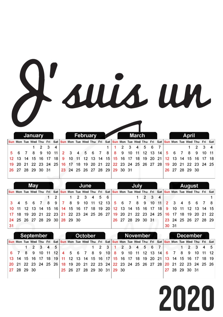  Je suis un super pecheur para A3 Photo Calendar 30x43cm