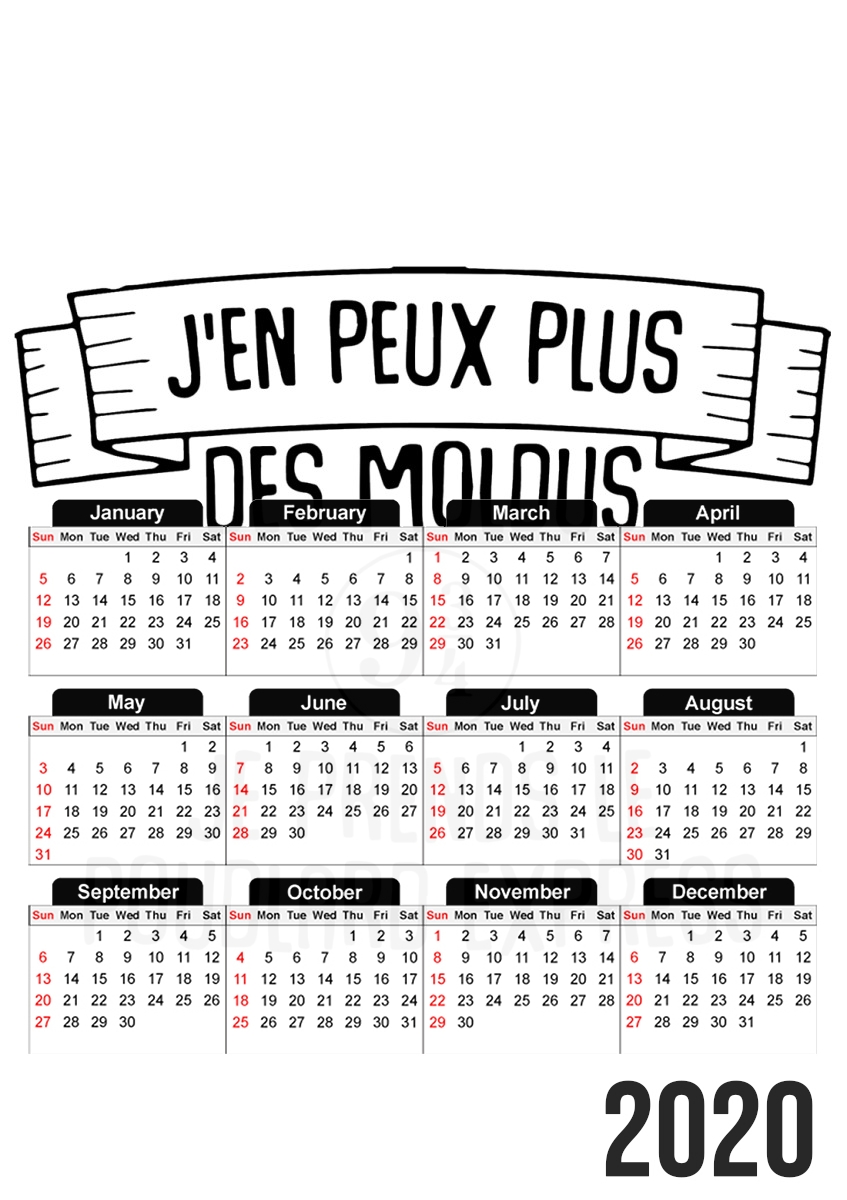  Jen peux plus des moldus je prends le poudlard express para A3 Photo Calendar 30x43cm