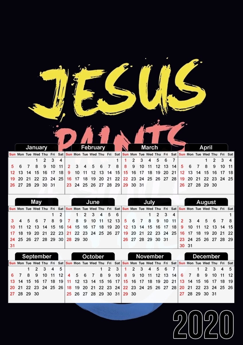  Jesus paints a smile in me Bible para A3 Photo Calendar 30x43cm