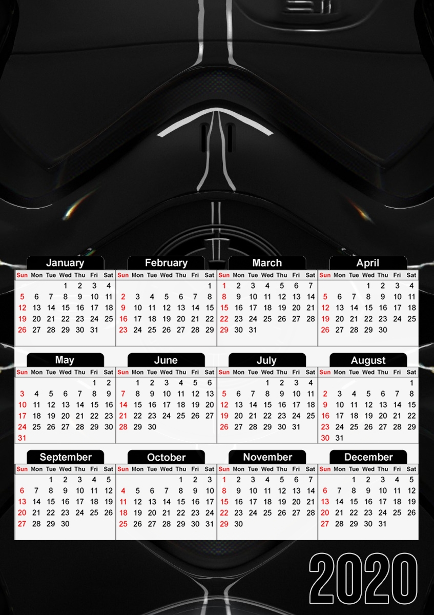  Jet Black One para A3 Photo Calendar 30x43cm