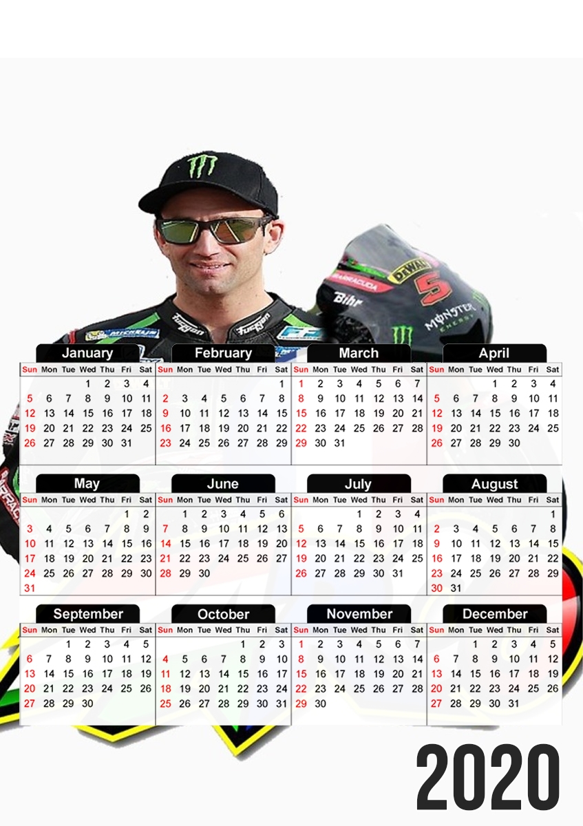  johann zarco moto gp para A3 Photo Calendar 30x43cm