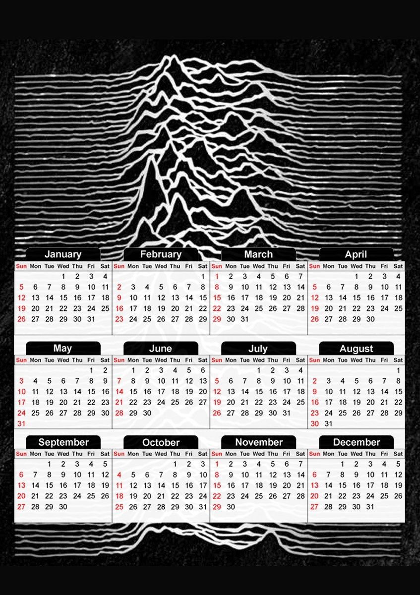  Joy division para A3 Photo Calendar 30x43cm