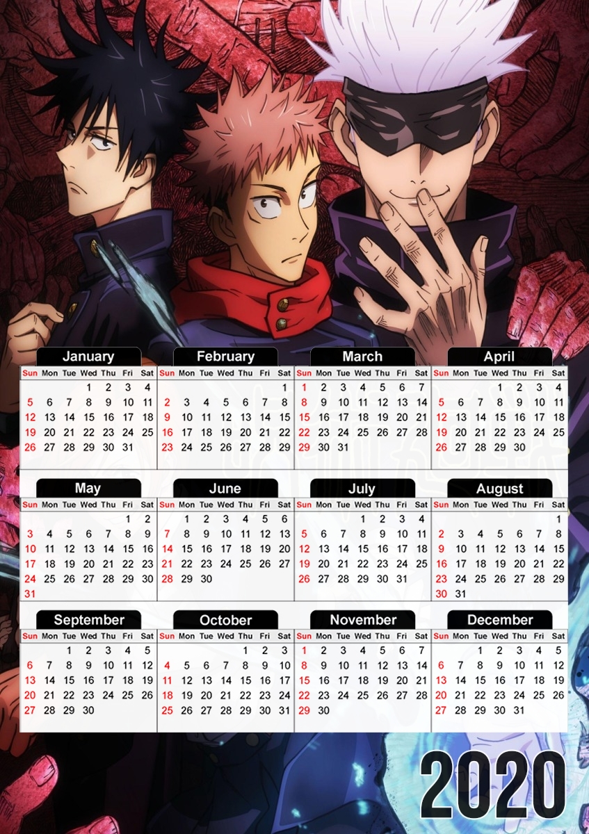  Jujutsu Kaisen para A3 Photo Calendar 30x43cm