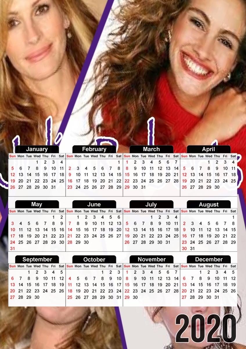  Julia roberts collage para A3 Photo Calendar 30x43cm