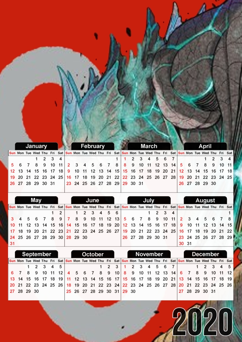  Kaiju Number 8 para A3 Photo Calendar 30x43cm