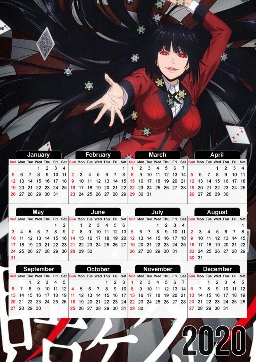  Kakegurui gambling school para A3 Photo Calendar 30x43cm