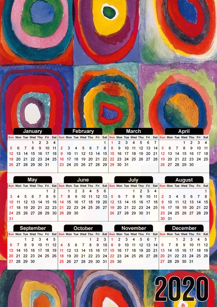  Kandinsky circles para A3 Photo Calendar 30x43cm