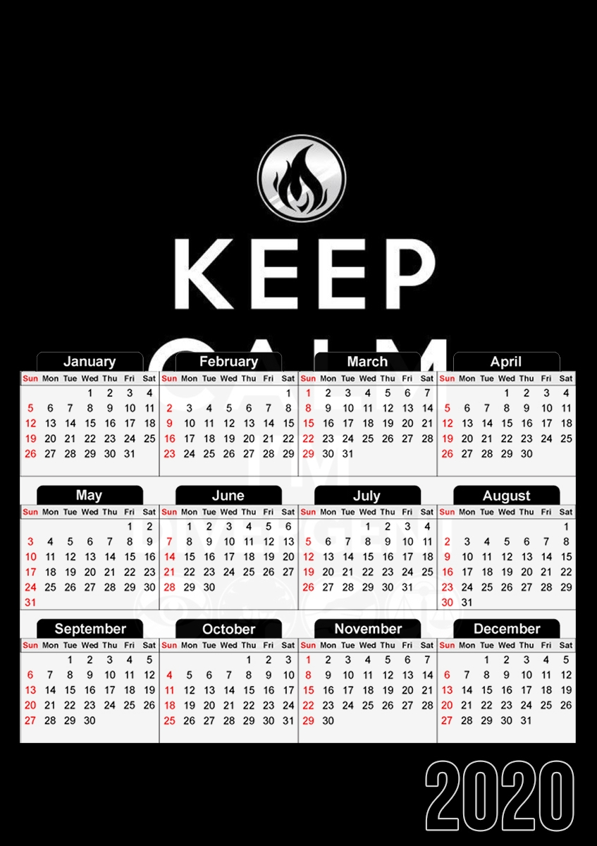  Keep Calm Divergent Faction para A3 Photo Calendar 30x43cm